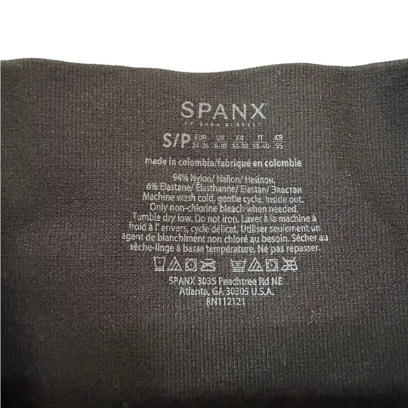 SPANX Black Leggings Size SP
